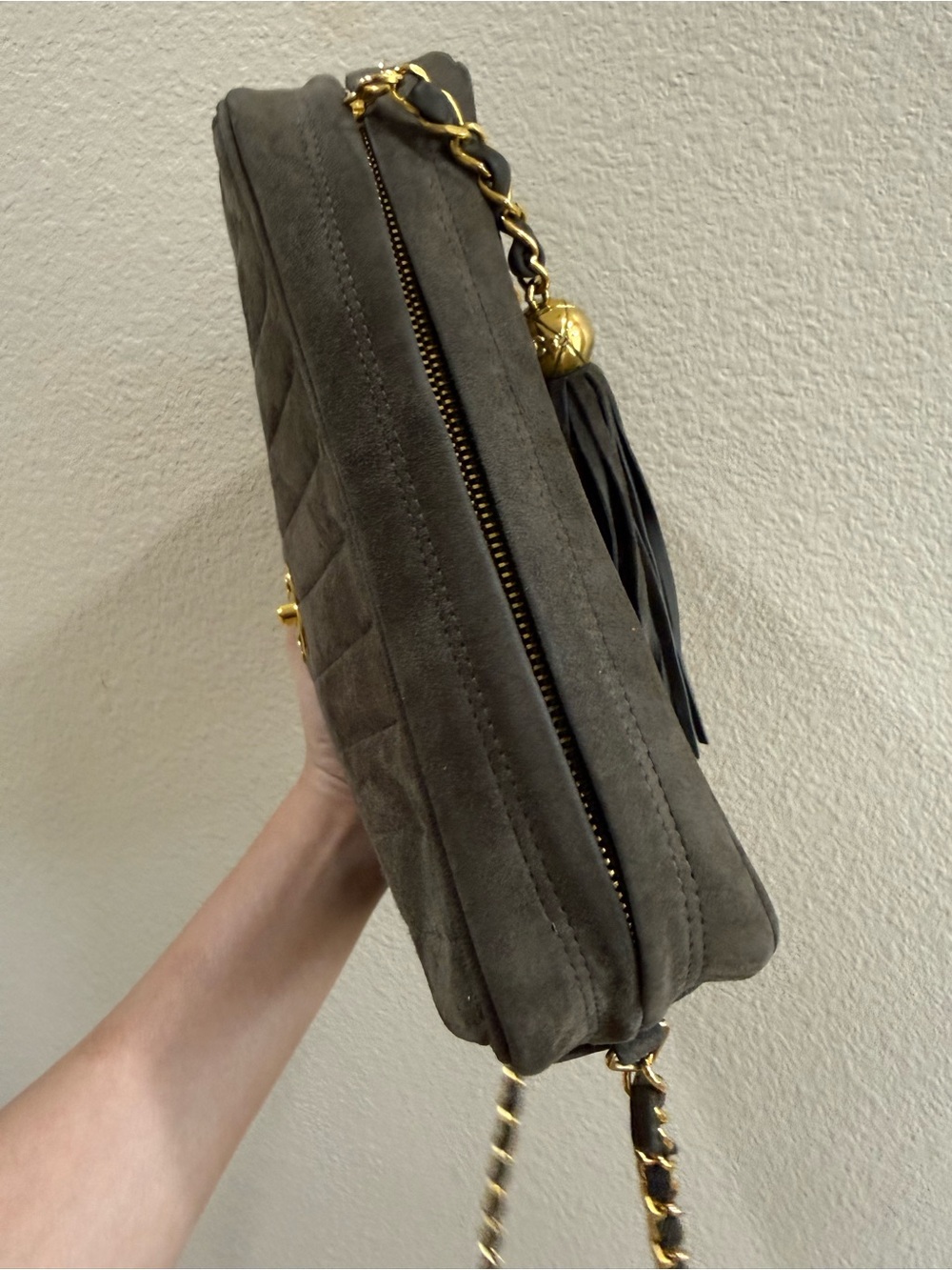 Chanel Brown Suede Camera Shoulder Bag Vintage - Picture 8 of 16